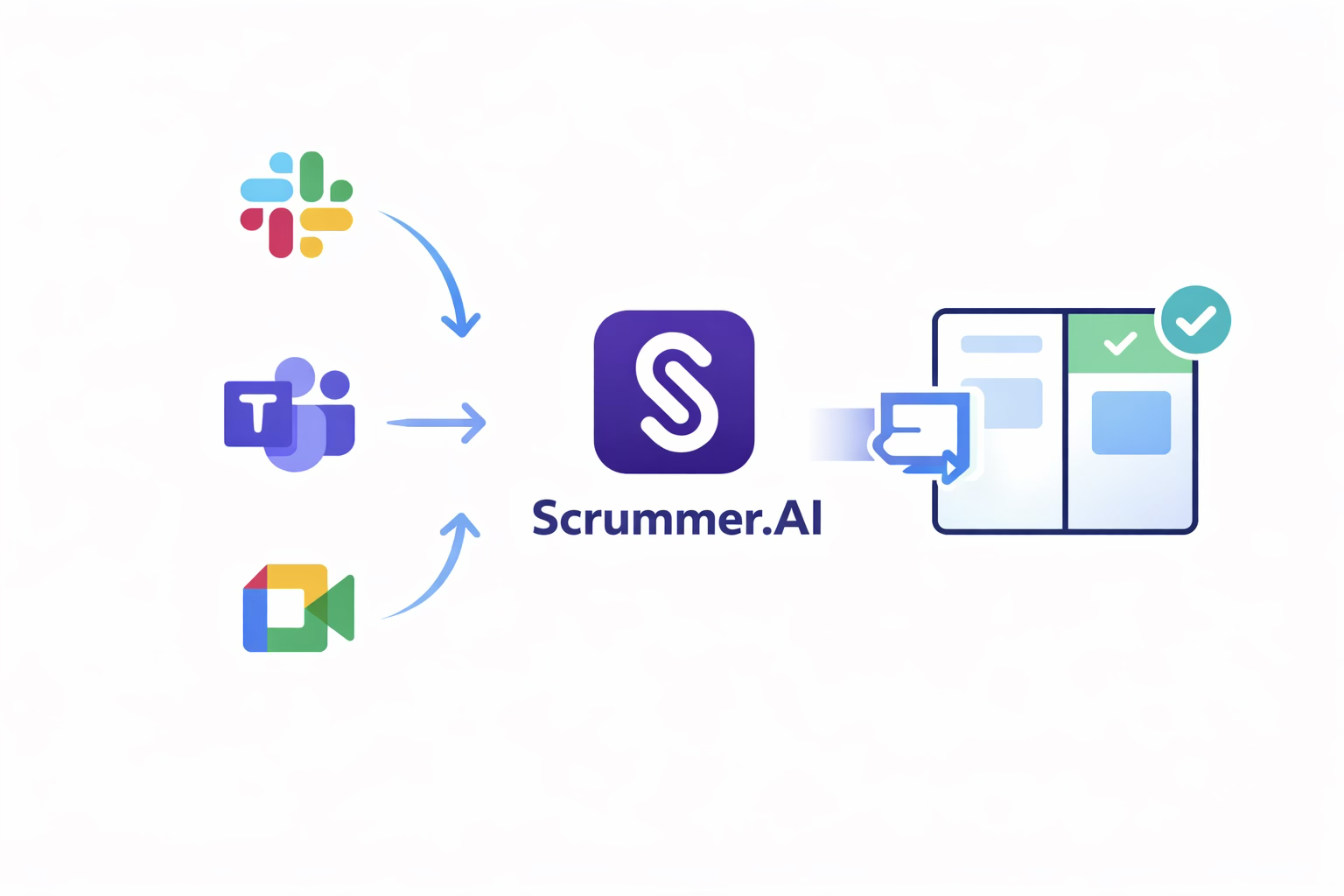 AI bridge agent connecting Slack, Teams, and Meet to Jira automatically